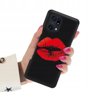 Etui Mat Czarne do OPPO FIND X5 PRO Wiosna Wzory