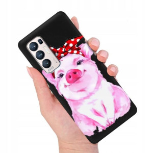 Etui MAT Czarne do OPPO RENO 5 PRO PLUS 5G Wzory
