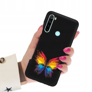 Etui Mat Czarne do XIAOMI REDMI NOTE 8 2021 Wzory