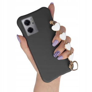 Etui Mat Czarny do XIAOMI REDMI 10 5G Łańcuszek