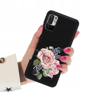 Etui Mat CZARNY do XIAOMI REDMI NOTE 10 5G Wzory
