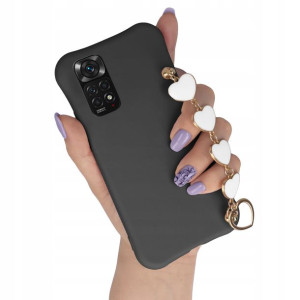 Etui Mat Czarny do XIAOMI REDMI NOTE 11 4G Łańcuch