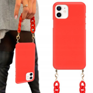 Etui Mat Czerwone Łańcuszek BLINK do IPHONE 12 PRO