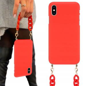 Etui Mat Czerwone Łańcuszek BLINK do IPHONE X/XS