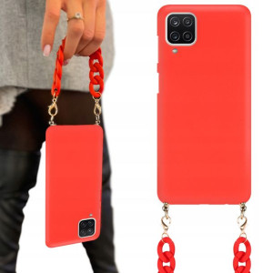 Etui Mat Czerwone Łańcuszek BLINK do SAMSUNG A12