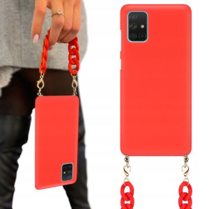 Etui Mat Czerwone Łańcuszek BLINK do SAMSUNG A71