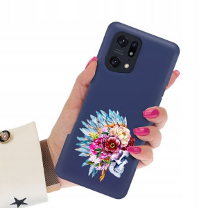 Etui Mat Granat do OPPO FIND X5 PRO Subtelne Wzory