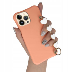 Etui Mat ŁOSOŚ do IPHONE 13 PRO MAX Łańcuch Serce