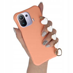 Etui Mat ŁOSOŚ do XIAOMI Mi 11 PRO Łańcuch Serce