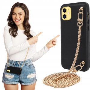 Etui MATOWE BLINK Czarny do IPHONE 11 Łańcuszek