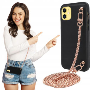 Etui Matowe BLINK Czarny do IPHONE 11 Łańcuszek