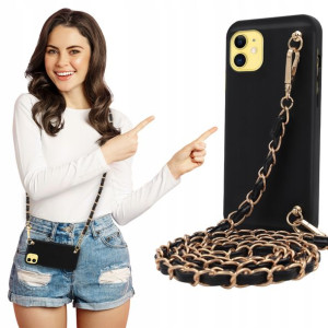 Etui Matowe BLINK Czarny do IPHONE 11 Łańcuszek