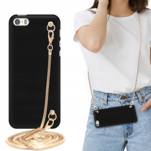 Etui MATOWE BLINK Czarny do IPHONE 5G Łańcuszek