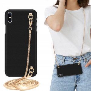 Etui MATOWE BLINK Czarny do IPHONE X/ XS Łańcuszek