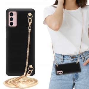 Etui MATOWE BLINK Czarny do MOTOROLA G42 Łańcuszek