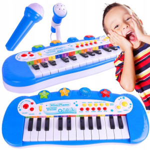Pianino Organy Na Baterię Z Mikrofonem 24 Klawisze