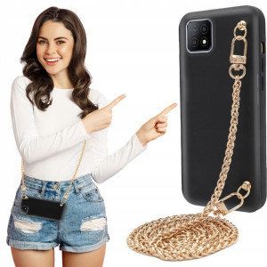 Etui MATOWE BLINK Czarny do OPPO A53 5G Łańcuszek