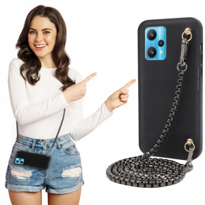 Etui Matowe BLINK Czarny do REALME 9 5G Łańcuszek