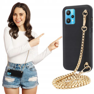 Etui Matowe BLINK Czarny do REALME 9 PRO Łańcuszek
