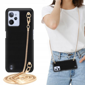 Etui MATOWE BLINK Czarny do REALME C31 Łańcuszek