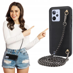 Etui Matowe BLINK Czarny do REALME C31 Łańcuszek