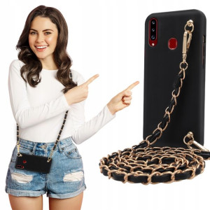Etui Matowe BLINK Czarny do SAMSUNG A20s Łańcuszek