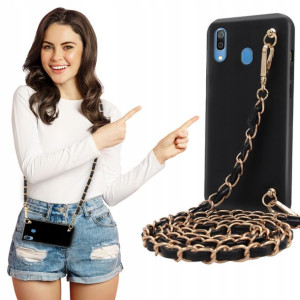 Etui Matowe BLINK Czarny do SAMSUNG A30 Łańcuszek