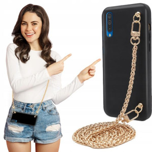 Etui MATOWE BLINK Czarny do SAMSUNG A50s Łańcuszek