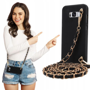 Etui Matowe BLINK Czarny do SAMSUNG S8 Łańcuszek