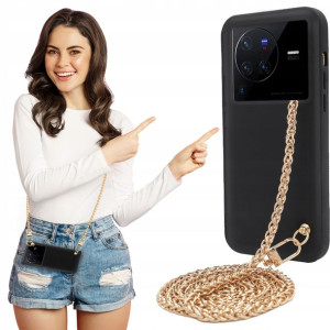 Etui MATOWE BLINK Czarny do VIVO X80 PRO Łańcuszek