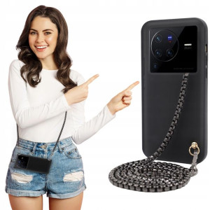 Etui Matowe BLINK Czarny do VIVO X80 PRO Łańcuszek
