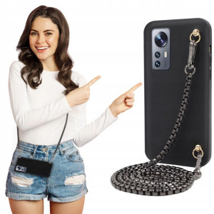 Etui Matowe BLINK Czarny do XIAOMI 12 Łańcuszek