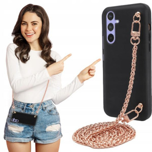 Etui Matowe BLINK Do SAMSUNG A54 5G Łańcuszek Rose