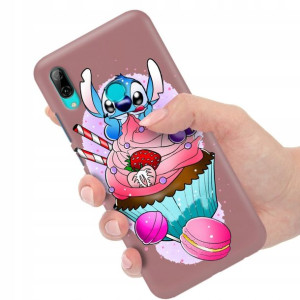 Etui Matowe Ciemny Róż do HUAWEI Y7 2019 Top Wzory