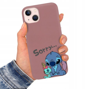 Etui Matowe Ciemny Róż do IPHONE 13 Modne Wzory