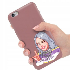 Etui Matowe Ciemny Róż do IPHONE 6 Modne Top Wzory