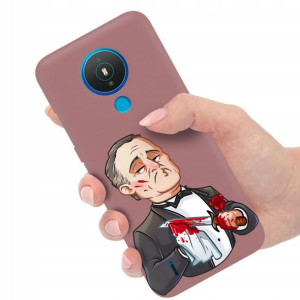 Etui Matowe Ciemny Róż do NOKIA 1.4 Modne Wzory