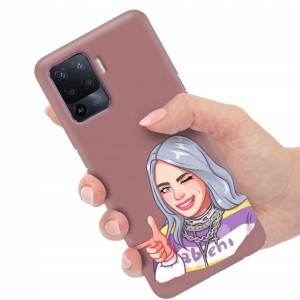 Etui Matowe Ciemny Róż do OPPO A94 4G Top Wzory