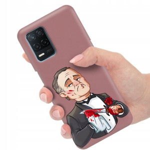 Etui Matowe Ciemny Róż do REALME V13 5G Top Wzory