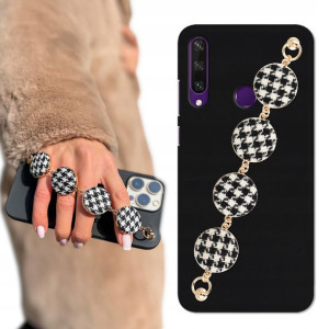 Etui Matowe Czarne BLINK do HUAWEI Y6P W Pepitkę