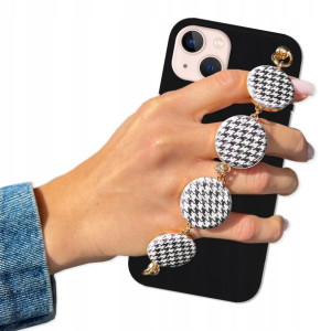 Etui Matowe Czarne BLINK do IPHONE 13 W Pepitkę