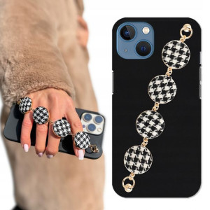 Etui Matowe Czarne BLINK do IPHONE 14 W Pepitkę