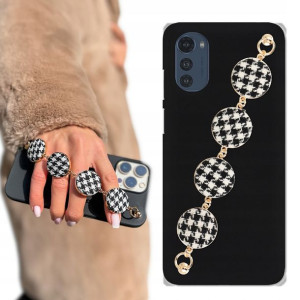 Etui Matowe Czarne BLINK do MOTOROLA E32 W Pepitkę