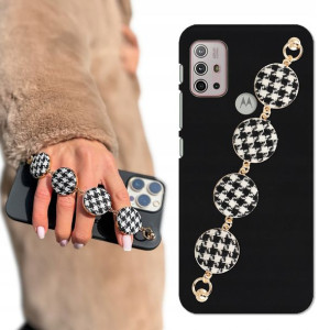 Etui Matowe Czarne BLINK do MOTOROLA G30 W Pepitkę