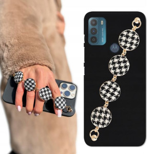 Etui Matowe Czarne BLINK do MOTOROLA G50 W Pepitkę