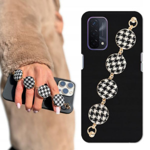 Etui Matowe Czarne BLINK do OPPO A54 5G W Pepitkę