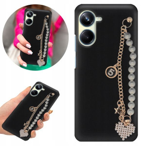 Etui Matowe Czarne BLINK do REALME 10 PRO 5G Serce