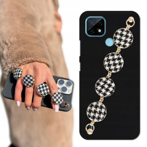 Etui Matowe Czarne BLINK do REALME C21 W Pepitkę