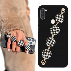 Etui Matowe Czarne BLINK do SAMSUNG A11 W Pepitkę