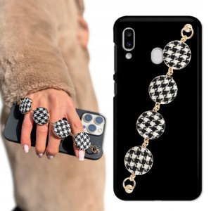 Etui Matowe Czarne BLINK do SAMSUNG A20e W Pepitkę